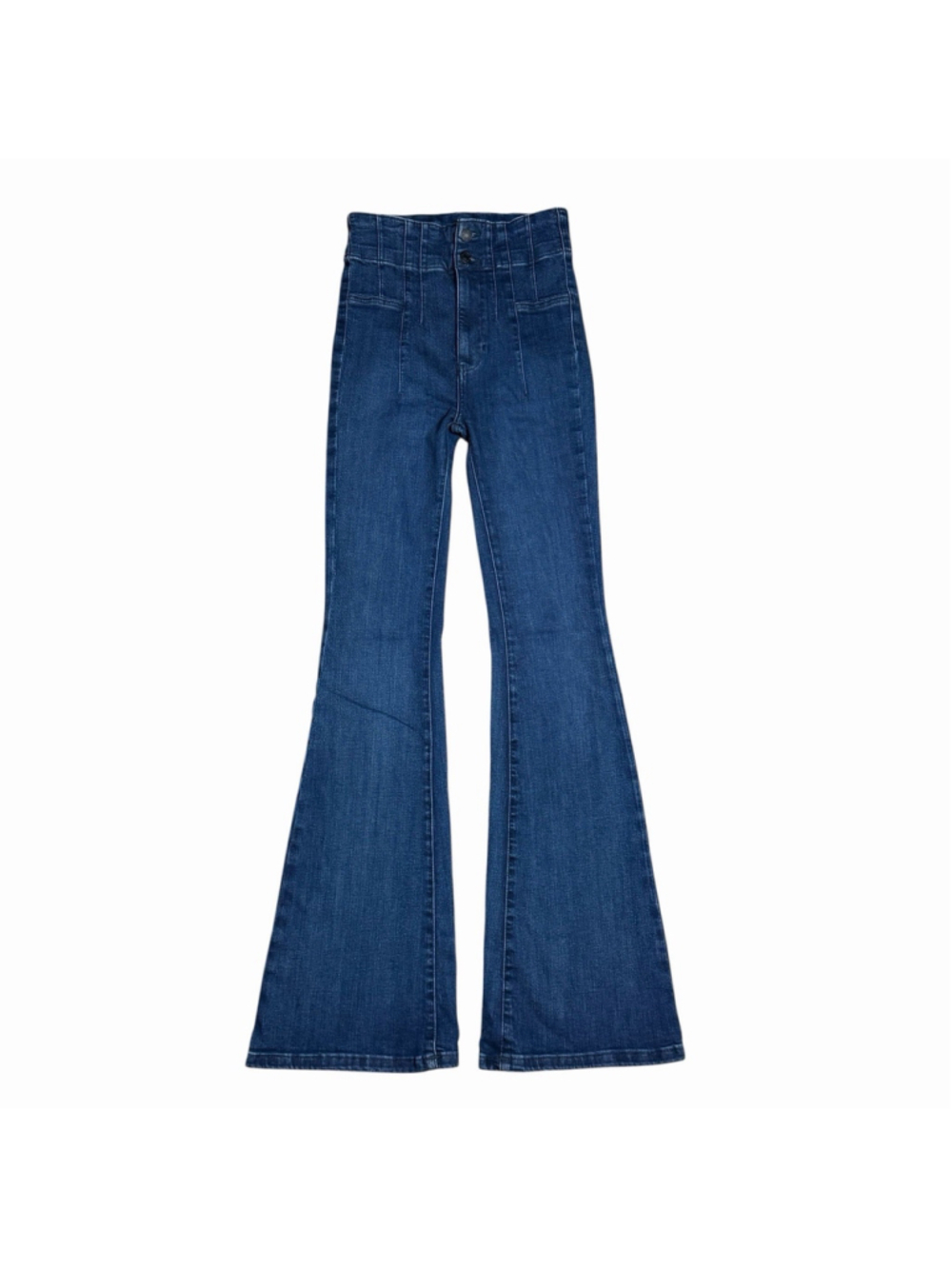 We The Free People NEW Jayde Flare Jeans Dark Wash Hi-Rise Size 26 - 33” Inseam - Picture 3 of 12
